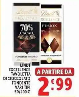 Deco Supermercati Lindt Excellence Tavoletta di cioccolato fondente offerta