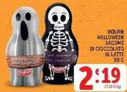 Deco Supermercati Dolfin Halloween sagome di cioccolato al latte offerta