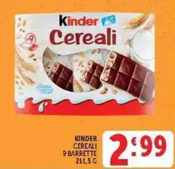 Deco Supermercati Kinder Cereali offerta
