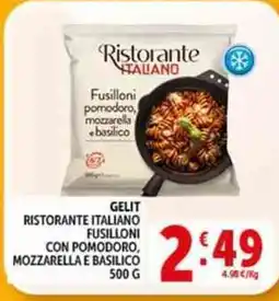 Deco Supermercati Gelit ristorante italiano fusilloni con pomodoro, mozzarella e basilico offerta