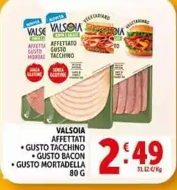Deco Supermercati Valsòia affettati gusto tacchino offerta