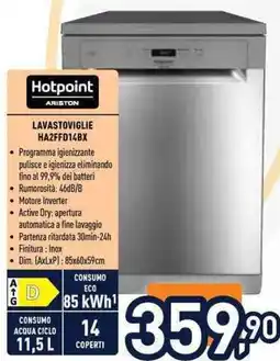 Unieuro Lavastoviglie Hotpoint Ariston HA2FFD14BX offerta