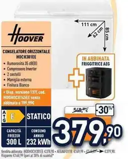 Unieuro Hoover congelatore orizzontale offerta