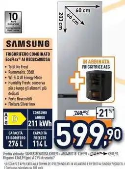 Unieuro Samsung frigorifero combinato EcoFlex® AI offerta