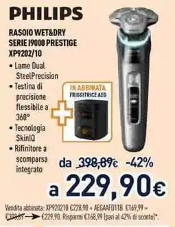Unieuro Philips Rasoio Wet&Dry Serie 19000 Prestige offerta
