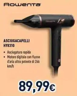 Unieuro Rowenta asciugacapelli HY8310 offerta