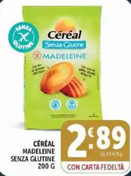 Deco Supermercati Céréal madeleine senza glutine offerta