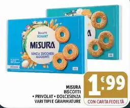 Deco Supermercati Misura biscotti yogurt senza zuccheri aggiunti offerta
