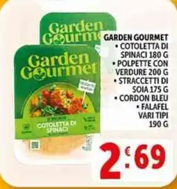 Deco Supermercati Garden Gourmet Cotoletta di spinaci offerta