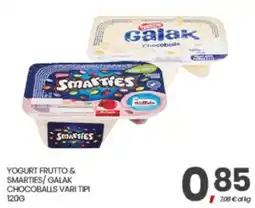 Eurospar Yogurt frutto & smarties/galak chocoballs vari tipi offerta