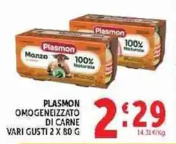 Deco Supermercati Plasmon omogeneizzato di carne vari gusti offerta
