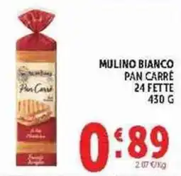Deco Supermercati Mulino Bianco Pan Carré offerta