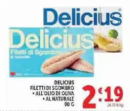 Deco Supermercati Delicius filetti di sgombro offerta