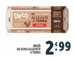 Deco Supermercati Decò uova allevate a terra offerta