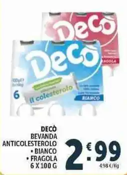 Deco Supermercati Decò bevanda anticololesterolo bianco offerta