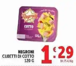 Deco Supermercati Negroni cubetti di cotto offerta