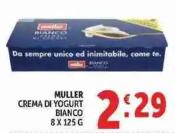 Deco Supermercati Muller crema di yogurt bianco offerta