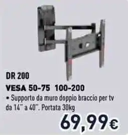 Unieuro Supporto da muro doppio braccio per tv offerta