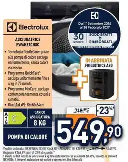 Unieuro Asciugatrice Electrolux offerta