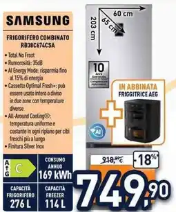 Unieuro Samsung frigorifero combinato offerta