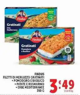Deco Supermercati Findus Filetti di merluzzo gratinati offerta