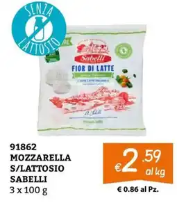 Zona Mozzarella s/lattosio Sabelli offerta
