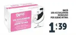 Deco Supermercati Decò asciugamani per igiene intima offerta