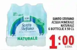 Deco Supermercati Acqua minerale naturale Santo Stefano offerta