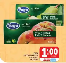 Deco Supermercati Yoga succhi di frutta vari gusti offerta