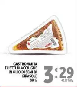 Deco Supermercati Gastronauta filetti di acciughe in olio di semi di girasole offerta