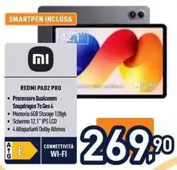Unieuro Redmi Pad2 Pro offerta