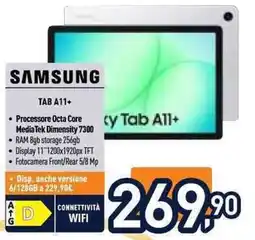 Unieuro Samsung Tab A11+ offerta