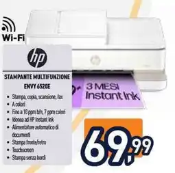 Unieuro HP Stampante Multifunzione Envy 6520e offerta