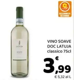 Conad City Vino Soave Doc Latuja classico offerta
