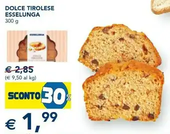 Esselunga Esselunga - dolce tirolese con gocce al cacao 300 g(ml) offerta