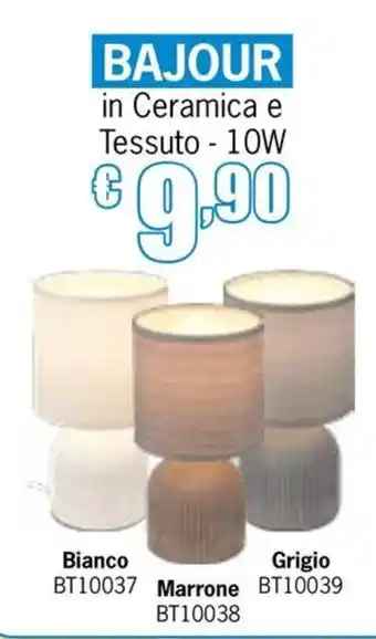 Bajour in Ceramica e Tessuto
