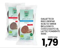 Eurospar Gallette di riso Despar Scelta Verde Bio,logico offerta