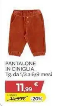 Bimbo Store Pantalone in ciniglia offerta