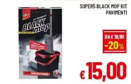 A&O Super5 Black Mop Kit Pavimenti offerta