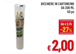 A&O Bicchiere in cartoncino offerta
