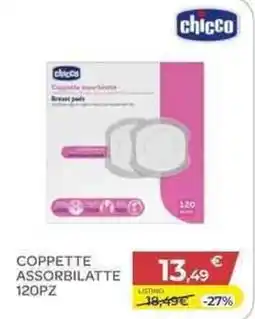 Bimbo Store Coppette assorbilatte Chicco offerta