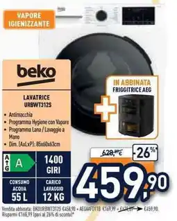 Unieuro Lavatrice Beko offerta