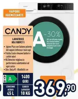 Unieuro Candy lavatrice offerta