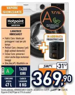 Unieuro Lavatrice Hotpoint Ariston HB83CAREIT offerta
