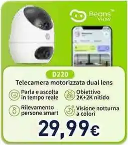 Unieuro Beans View Telecamera motorizzata dual lens offerta