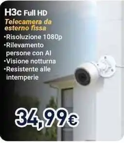 Unieuro H3c Full HD Telecamera da esterno fissa offerta