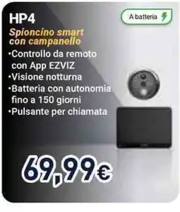 Unieuro HP4 Spioncino smart con campanello offerta