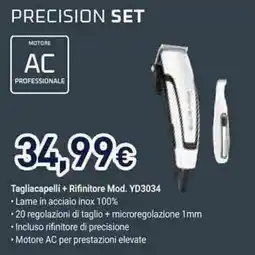 Unieuro Tagliacapelli + Rifinitore Mod. YD3034 offerta