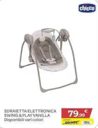 Sdraietta elettronica Swing & Play Vanilla chicco