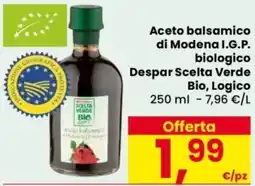 Despar Aceto balsamico di Modena I.G.P. biologico Despar Scelta Verde Bio, Logico offerta